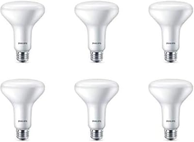 Philips LED Flicker-Free Frosted Dimmable BR30 Light Bulb - EyeComfort Technology - 650 Lumen - Daylight (5000K) – 7.5W=65W - E26 Base - Ultra Definition (Old Version) - Indoor – 6-Pack