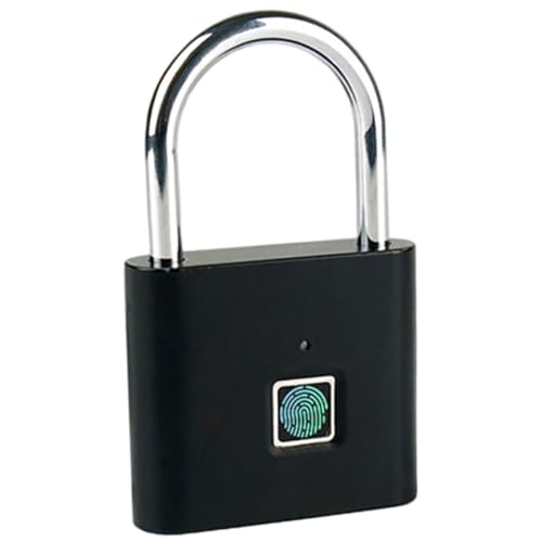 HOMSFOU Portable Fingerprint Padlock Aluminum Alloy Digital Locker Lock Pad Locks Code Mailbox