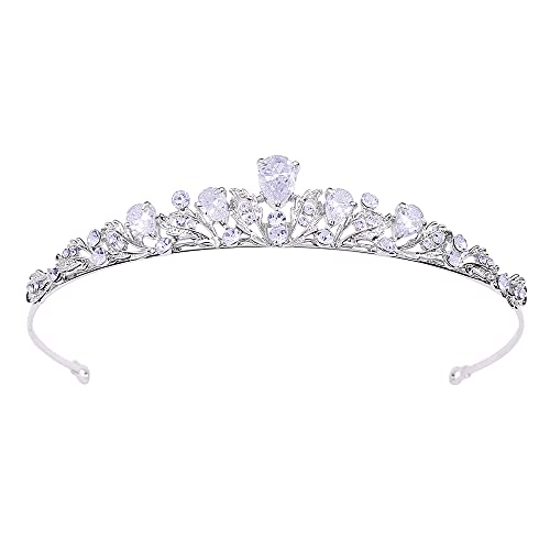 Milisente Couronne de princesse pour mariage avec strass, Alliage de métal Cover