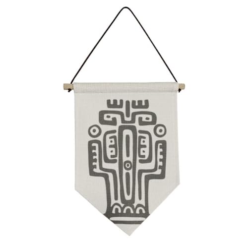 Bannière Mexique totem antique en toile haut de gamme décoration murale