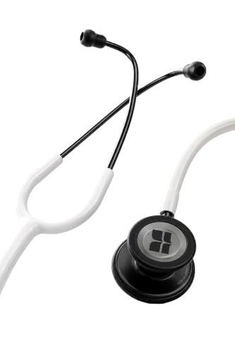 Image of Knya 6sense Stethoscope for Doctors & Residents | Tunable Diaphragm | Dual-Head Chest Piece for Adult & Pediatric Use | Lightweight Stainless Steel | Latex-Free Tubing | Soft-Seal Ear Tips | Premium Gift Box | for Medical Students (White)