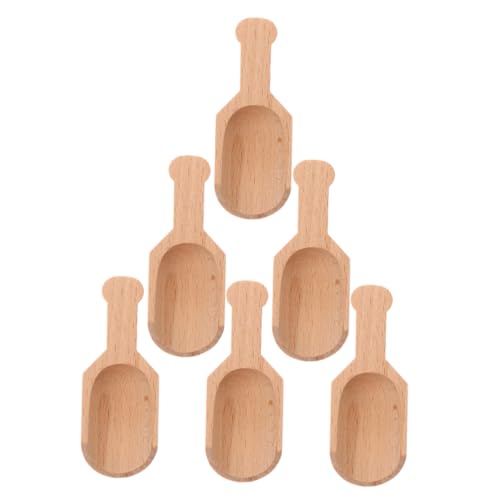 6Pcs Salt Spoons Compact Multi Function Tea Scoops for Daily Use for Bath Salt Tea Spices Ergonomic Handle for Home