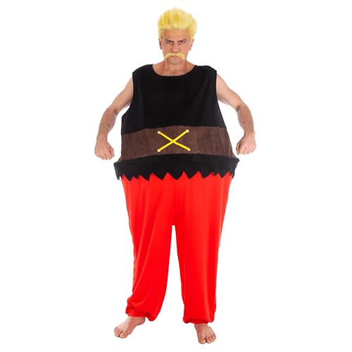 Chaks - Costume Cétautomatix pour homme, tenue officielle Astérix et Obélix, ensemble forgeron 4 pièces pour carnaval et Comic Con