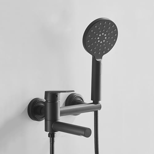 Mitigeur de baignoire avec douche pivotant anti-encombrement