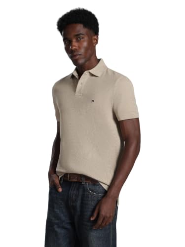 Image of Tommy Hilfiger Solid Regular Fit Cotton Polo T-Shirt
