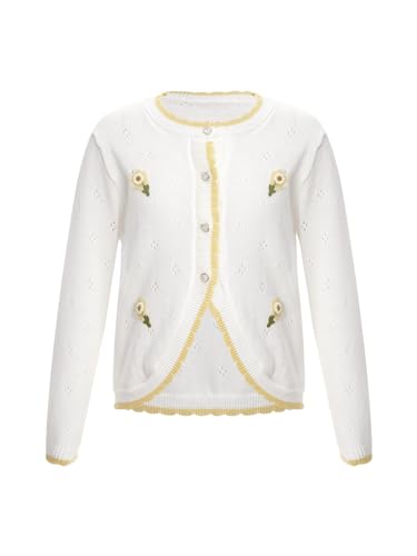 Flower Girls Knitted Cardigan Sweater Long Sleeve Bolero Shrug Sweater Jacket Coat Knitwear Dress Cover Up