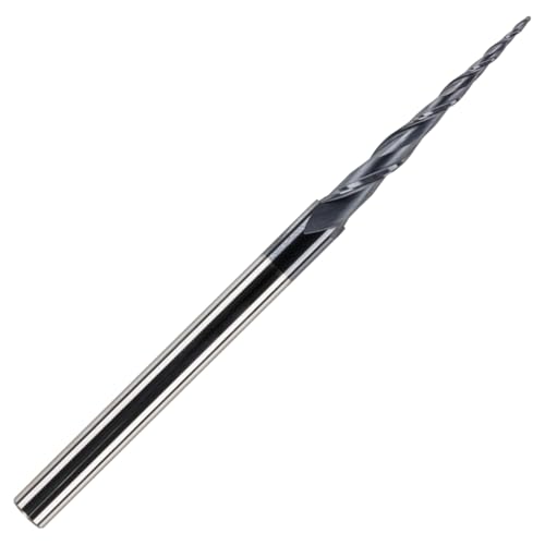R0.75mm x 40mm Flute x 6mm Shank Solid Carbide Taper Ballnose End Mill TiAlN Coated Ball Nose Endmill Router Bits