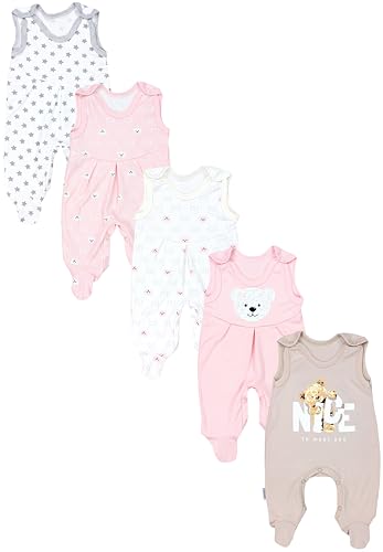 TupTam Baby Unisex Strampler mit Aufdruck Spruch 5er Pack, Farbe: Bärchen...