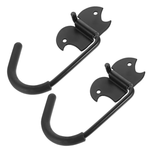DONFAMDS 2 piezas Gancho de Pared para Bicicleta Soporte con Protección de Goma Capacidad para Garaje y Trastero Almacenamiento Seguro y Ahorro de Espacio