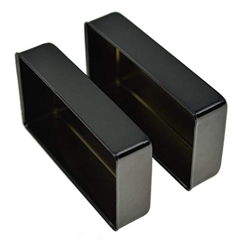 Kaish Set Of 2 Sealed Humbucker Guitar Pickup Covers Brass Humbucker Pickup Cover No Holes Black #TOP4