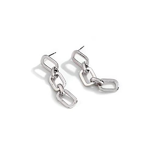 Chunky Paperclip Earring 925 Sterling Silver Link Chain Dangle Earring
