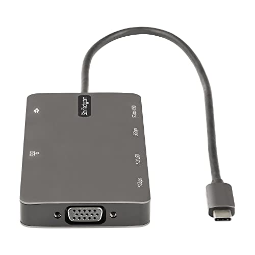 StarTech.com Adaptateur multiport USB C vers HDMI 4K 30 Hz ou VGA Hub 3 ports USB 3.0 RJ45 SDmicroSD et Power Delivery - vue 8