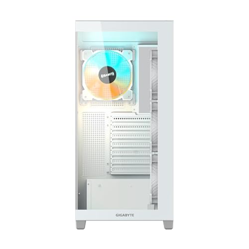 Image of GIGABYTE C500 Panoramic Stealth ICE Mid Tower Gaming Cabinet | Panoramic Glass | Optimized Airflow Design | Supports Mini ITX /Micro ATX /ATX | 4 Pre-Installed ARGB Fans | USB 3.0 x2