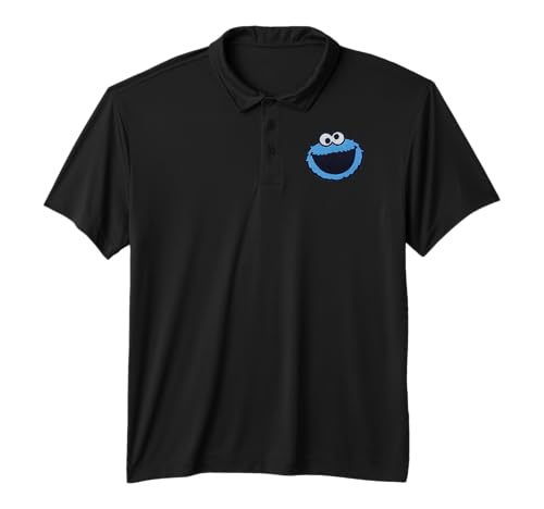 Sesame Street Cookie Monster Head Performance Polo Shirt