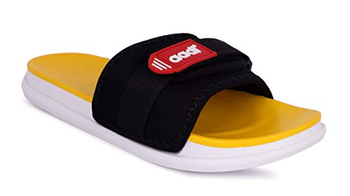 Image of AADI Men's Synthetic Leather Daily Use Casual Sliders /Flip Flop & Slippers