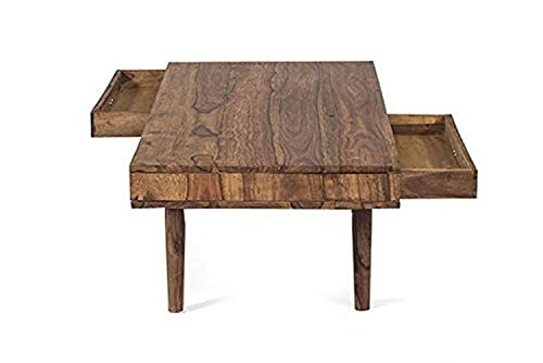 Image of Rosewood /Sheesham Wood TV Stand Coffee Table for Living Room with Drawer Storage | Brown