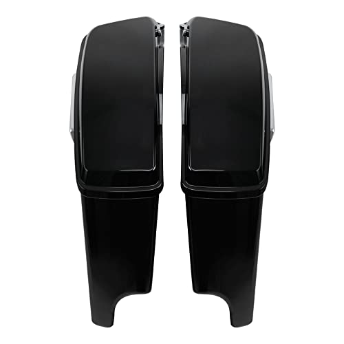 TCT-MOTORPARTS alforjas rígidas estiradas 5" negras con soportes de conversión para Harley Softail Fat Boy Breakout 2018-2025 miniatura 3