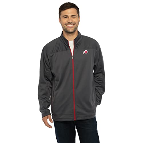 Men's Collegiate Full Zip Soft Shell Micro Fleece Jacket