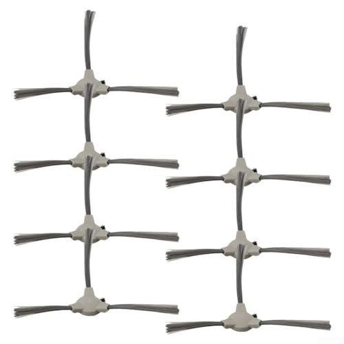 Cepillos laterales, 8 piezas de repuesto para aspiradoras robot, cerdas de limpieza de bordes, se adapta a esquinas y zonas de difícil acceso, material de plástico y nailon, uso doméstico