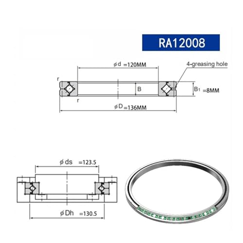 Roulement RA5008UUCC0 à rouleaux croisés de précision rotation intérieure