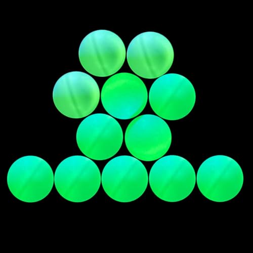 meizhouer Ping Pong Balls Glow in The Dark: 12 Pack 3 Star Table Tennis Balls for Adults Trainer Backyard Party Pool Game Pet Toys (Pack of 12 - Glow in The Dark)