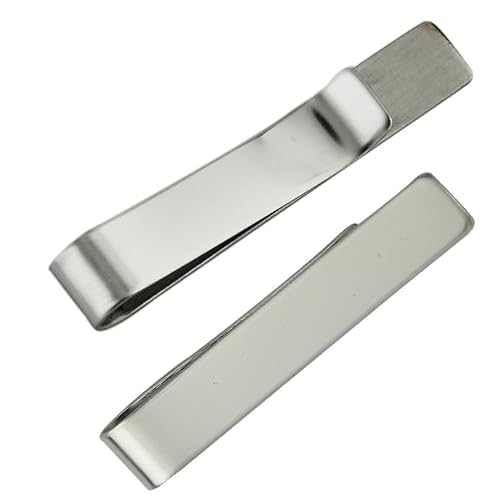 Imported Mens Silver Tone Tie Clip Stainless Steel Necktie Bar Clasp Clamp Pin-picture-50