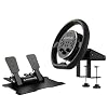 CAMMUS C5 Bundle Complete Set, C5 Steel Wheel + CP5 Pedals + Desk Clamp. Racing Simulator Direct Drive Technology, 5Nm Wheelbase, Premium Construction, Cloud-based App Control, PC Hardware Exclusive