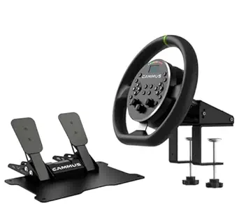 CAMMUS C5 Bundle Complete Set, C5 Steel Wheel + CP5 Pedals + Desk Clamp