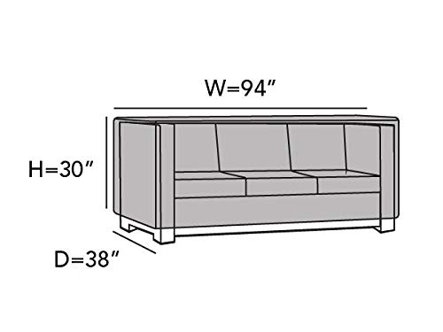 Covermates Outdoor Modular Sectional Sofa Loveseat Cover - Water Resistant Polyester, Drawcord Hem, Mesh Vents, Seating And Chair Covers-Khaki #TOP1