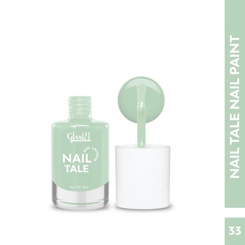 Image of Glam21 Nail Tale Nail Polish | Glossy Gel Finish | Rich Pigmentation | Chip Free | Quick Drying Formula | Long Lasting Nail Polish for Women | 9ml | Shade-33