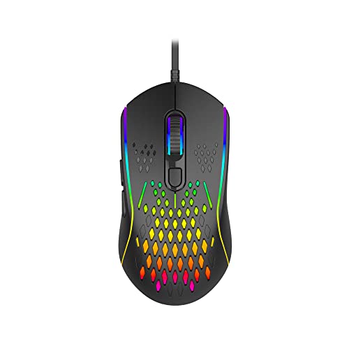 Laser Wired Gaming Mouse MI1210, RGB, 12800 DPI, 6 Buttons, Wired Connection, 1.5m Cable Black