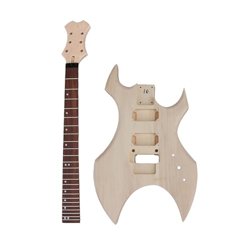 DIYギターアクセサリー エレキギター DIY 未完成パーツ ボディ&ネックセット