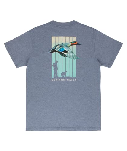 Southern Marsh Men’s Teal Takeoff T-Shirt – Short Sleeve Casual Graphic Tee
