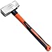 WEDO Sledge Hammer,1lb Stainless Steel German Type Crack Hammer With Fiberglass Handle,Length 310mm,Shock-resistant,Corrosion Resistant Drilling Hammer