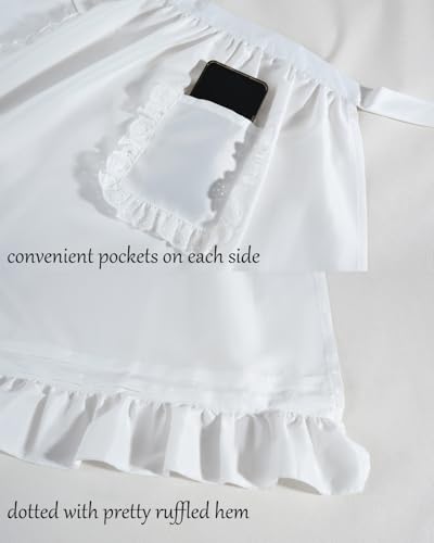 Vestido Colonial para Niñas con Delantal y Capota miniatura 4