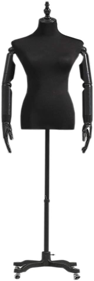 黒色 女性用マネキン 約180cm スタンド付き分解可能