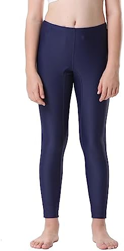 Dovio UPF 50+ Kid's Active Leggings Swim Tights for Boys and Girls Sun Protective(DOK501NAVY-6)