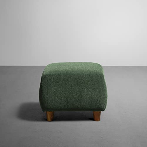 Image of Sleepyhead Yolo Ottoman Designed by Duroflex - Premium Fabric Pouf, Stylish & Durable Accent Stool - Avocado Green