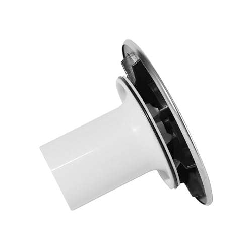 KOOBON Duschabfluss Abdeckung, 90 mm/115 mm Abflussdeckel Dusche, für Viega Tempople Ablaufgarnitur, Chrom Finish Duschablauf Deckel, mit Geruchsstop Eimer, mit Haarfänger für Duschabfluss
