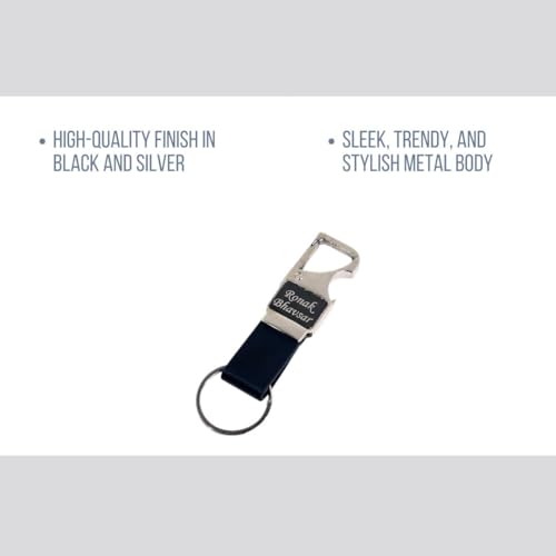 Image of Personalized Keychain with Name Engraved I Metal Key Ring I Trendy Stylish Customized Keychains for Men, Husband, Boyfriends, Brother, Dad, Home, Office, Car & Bike, Black, Pack Of 2