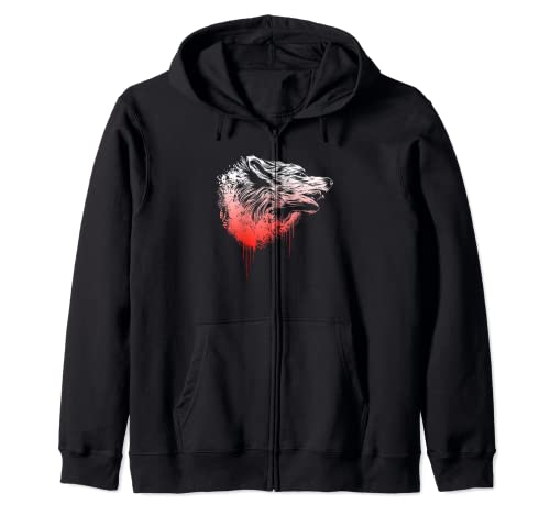 Lobo Animal Salvaje Vida Silvestre Bosque Wolfpack Sudadera con Capucha