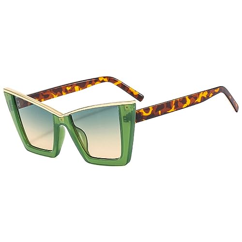 willochra Vintage Oversized Square Rivet Sunglasses For Women Fashion Gradient Cat Eye Sun Glasses Female Shades Uv4003