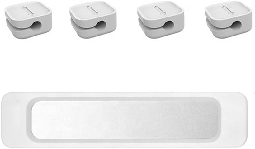 4 Holes Magnetic Cable Organizer Desktop Clip Cord Management for Headphone Holder Wire Winder Protector(E)