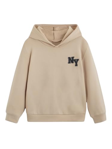 Floerns Boys Graphic Print Sweatshirt Long Sleeve Drop Shoulder Pullover Hoodie