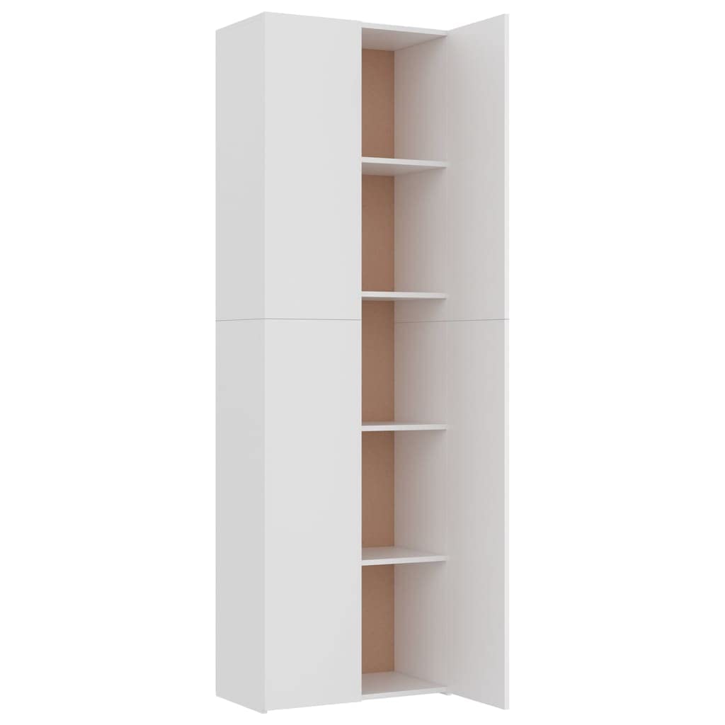 Willood TV-Schrank Büroschrank Aktenschrank Mehrzweckschrank Schrank Aufbewahrungsschrank Beistellschrank Holzschrank Büro Weiß 60x32x190 cm Holzwerkstoff