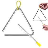 5 Zoll Triangel,Triangel Musikinstrument,Triangel Percussion,Triangle Percussion Instrument,Mit Schlägel Gummigriff,Musikalisches Lehrmittel,Für Früherziehung Geeignet Für Erwachsene Kleinkinder