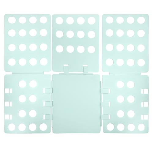 Planche de Pliage de Vêtements pour Enfants et Adultes – T-Shirt, Chemise, Pulls et Pantalons – Facile à Utiliser, Matériaux Durables et Design Compact pour un Rangement Optimal (Vert clair)