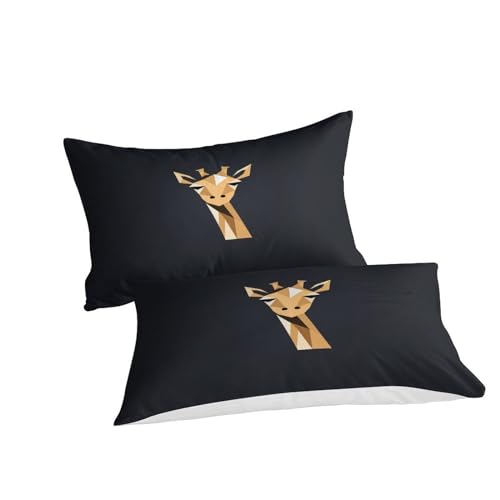 Housse de couette hypoallergénique 200x200 microfibre avec zip motif girafe - 5