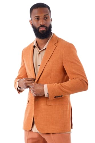 Barabas Men's Classic Tweed Pattern Notch Lapel Blazer 4BL30