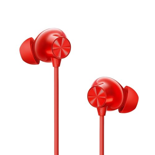 Image of Original Wireless Neckband Compatible with OnePlus Earphones Z3 ANC - 45dB ANC, Dual Device Pairing, Magnetic Power On /Off & 28H Battery Life (Orange)